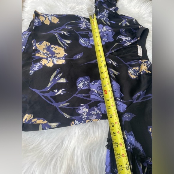 Ramy Brook Printed Puff Sleeve Blouse - Floral Print - Size Medium? - Picture 8 of 9